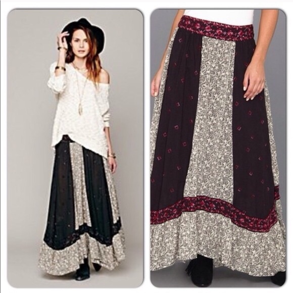 Free People Heirloom Sushi Voile Maxi Skirt Sz. S - Picture 3 of 8